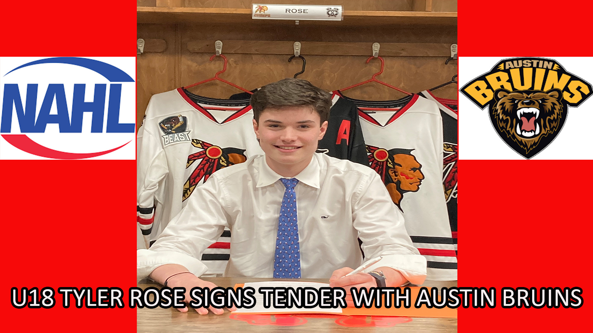 NAHL Hockey Signing Austin Bruins