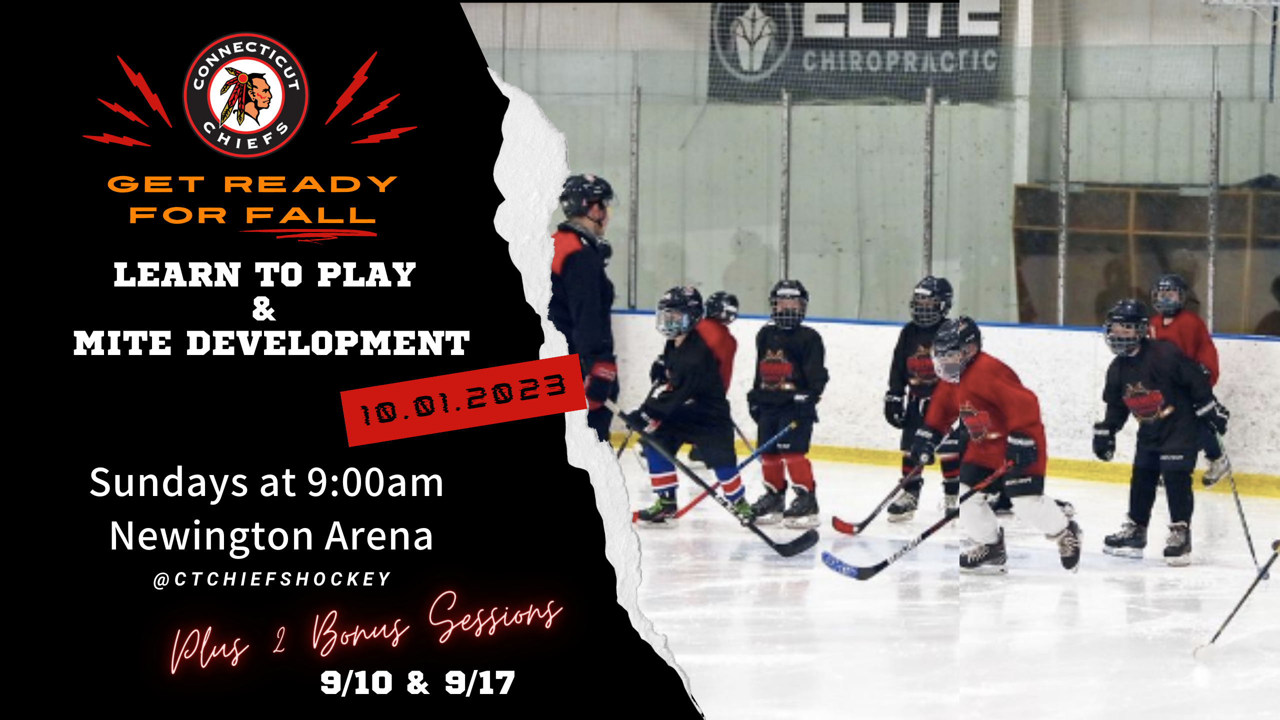 Learn to skate and mite development for young hockey players